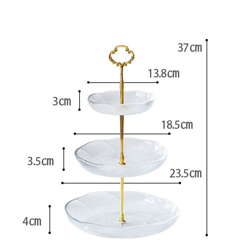 Modern Glass Afternoon 3 Tier High Pastry And Tea Plate Stand Modern Glass Afternoon 3 Tier High Pastry And Tea Plate Stand