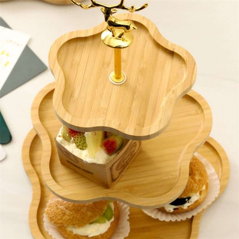 Antique Wooden Afternoon 2 and 3 Tier High Tea Stand for Coffee