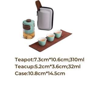 Portable Ceramic Travelling Tea And Coffee Set With Case Kit