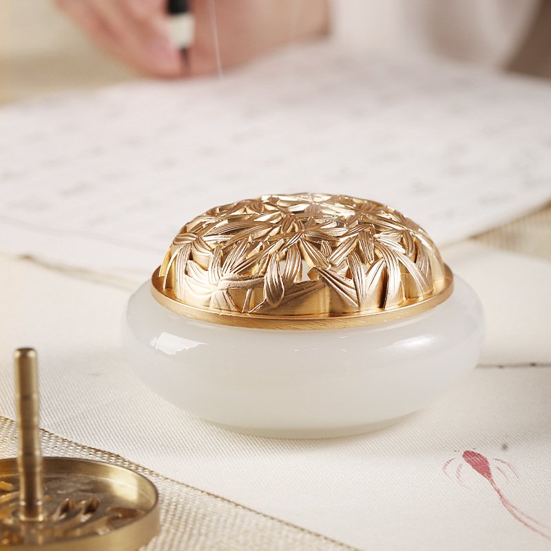 Premium Jade Charcoal and Powder Incense Burner Holder Premium Jade Charcoal and Powder Incense Burner Holder