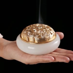 Premium Jade Charcoal and Powder Incense Burner Holder