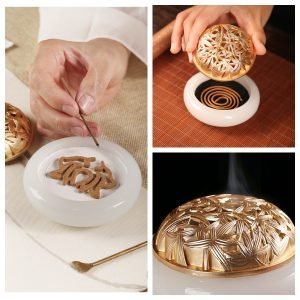 Premium Jade Charcoal and Powder Incense Burner Holder