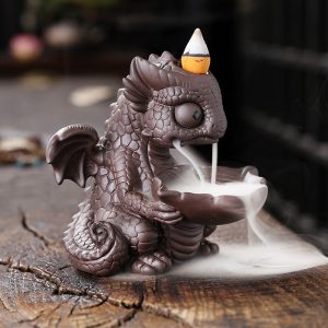 Quirky Dinosaur Ceramic Waterfall Backflow Incense Burnerdraft