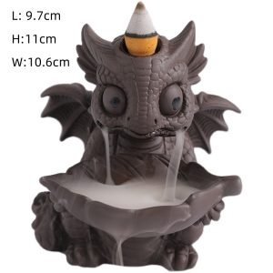 Quirky Dinosaur Ceramic Waterfall Backflow Incense Burner