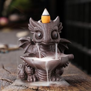 Quirky Dinosaur Ceramic Waterfall Backflow Incense Burner