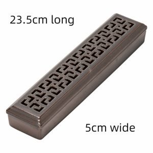 Rectangular Hollowed Ceramic Charcoal and Powder Cone Incense Burner Holder