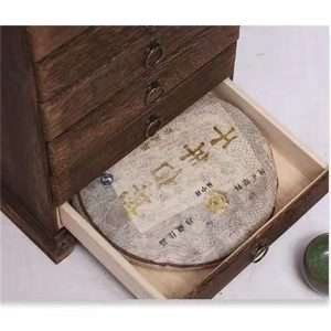 Heavy Roasted Wooden Storage Box And Organizer For Tea Cake