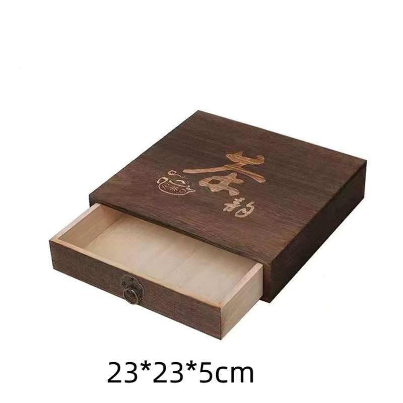 Heavy Roasted Wooden Storage Box And Organizer For Tea Cake Heavy Roasted Wooden Storage Box And Organizer For Tea Cake