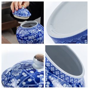 Antique Chinese Royal Blue and White Porcelain Loose Leaf Tea Caddy