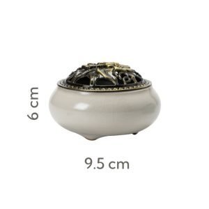 Ru Kiln Crackle Glaze Charcoal and Powder Cone Incense Burner Holder