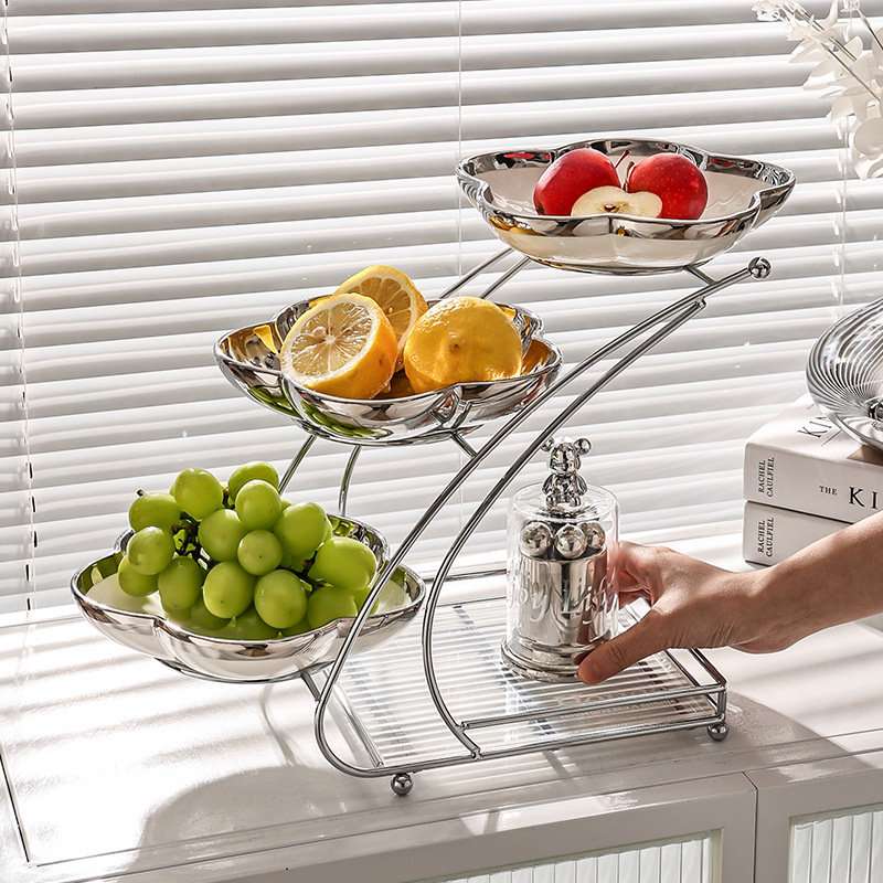 Silver Color Ceramic English Afternoon 3 Tier High Stand For Fruit And Tea Sandwich Silver Color Ceramic English Afternoon 3 Tier High Stand For Fruit And Tea Sandwich