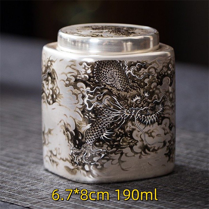 Best Vintage Chinese Silver Plated Porcelain Loose Leaf Tea Caddy Best Vintage Chinese Silver Plated Porcelain Loose Leaf Tea Caddy