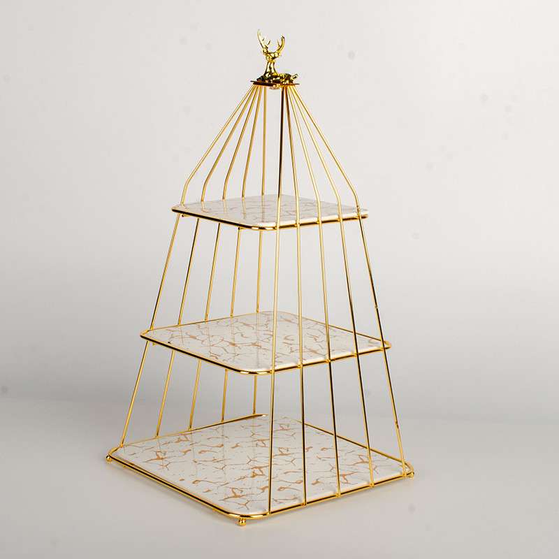 Modern Ceramic Slate Bird Cage 2-3 Tier Afternoon High Tea Party Cake And Fruit Holder Stand Modern Ceramic Slate Bird Cage 2-3 Tier Afternoon High Tea Party Cake And Fruit Holder Stand