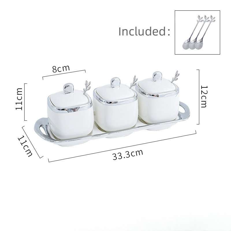 Silver Color Ceramic Vintage Afternoon Tea Coffee Sugar Canisters With Stand Silver Color Ceramic Vintage Afternoon Tea Coffee Sugar Canisters With Stand