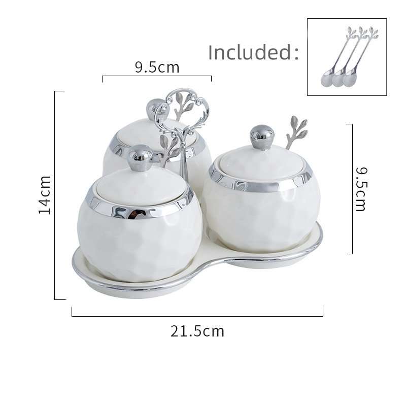 Silver Color Ceramic Vintage Afternoon Tea Coffee Sugar Canisters With Stand Silver Color Ceramic Vintage Afternoon Tea Coffee Sugar Canisters With Stand