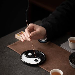 Tai Chi Pattern vintage Stick Incense Burner Holder