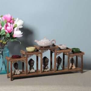 Wooden Antique Display Holder Stand For Tea Cup