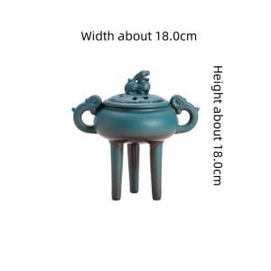 Three-Legged Foo Dog Vintage Charcoal and Powder Cone Incense Burner Holder