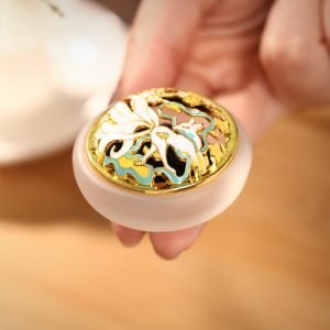 Traditional Glazed Glass Charcoal and Powder Cone Incense Burner Holder