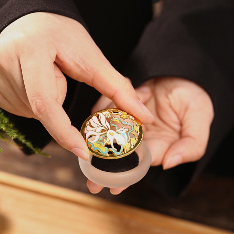 Traditional Glazed Glass Charcoal and Powder Cone Incense Burner Holder Traditional Glazed Glass Charcoal and Powder Cone Incense Burner Holder