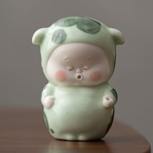 Unique Hand-Painted Ceramic Doll Stick Incense Burner Holder