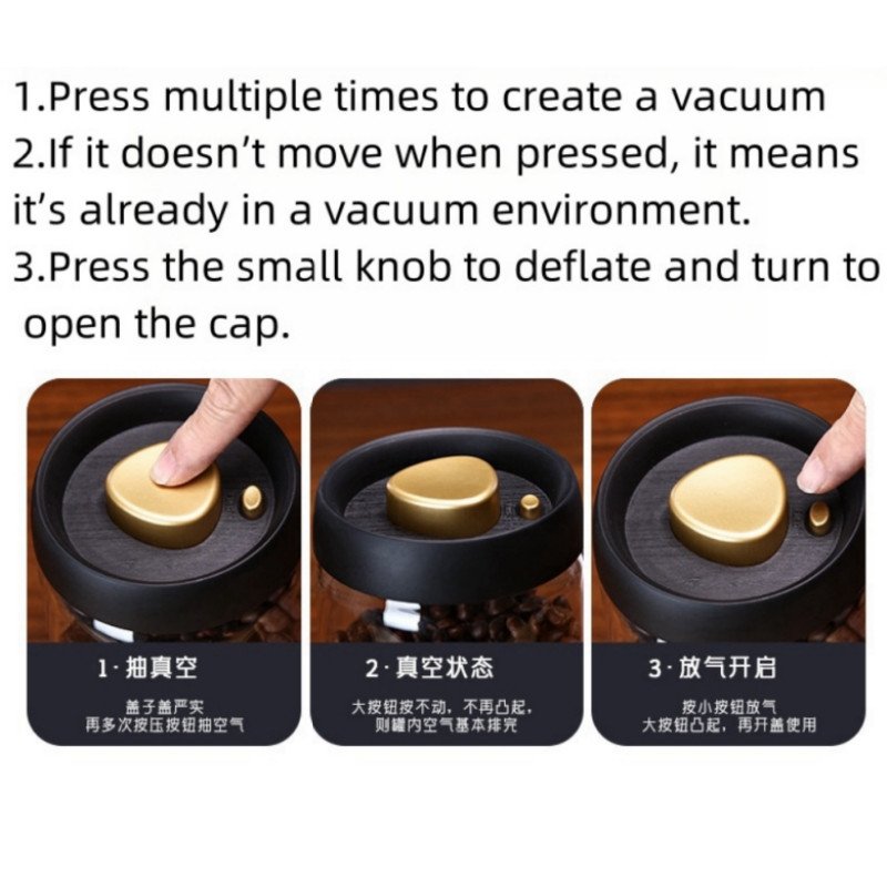 Best Airtight Vacuumable Glass Loose Leaf Tea Container for Sale Best Airtight Vacuumable Glass Loose Leaf Tea Container for Sale