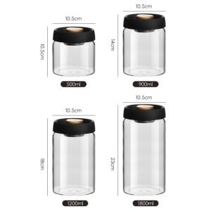 Best Airtight Vacuumable Glass Loose Leaf Tea Container for Sale