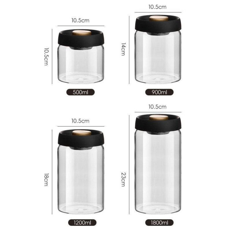 Best Airtight Vacuumable Glass Loose Leaf Tea Container for Sale Best Airtight Vacuumable Glass Loose Leaf Tea Container for Sale