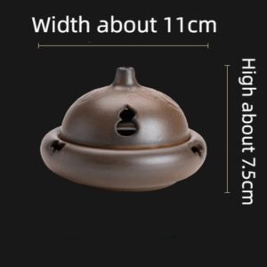 Blue And Brown Dragon Turtle Ceramic Charcoal And Powder Burning Cone Incense Holder