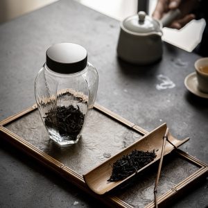Airtight Japanese Vintage Glass Tea Container for Loose Leaf