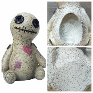 Voodoo Doll Charcoal and Powder Cone Incense Burner Holder