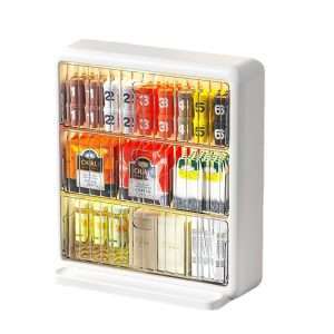 White Modern Wall-mounted Acrylic Glass Storage Box And Organizer For Tea And Coffee Bag