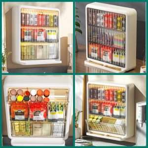 White Modern Wall-mounted Acrylic Glass Storage Box And Organizer For Tea And Coffee Bag
