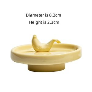 White and Yellow Koi Fish Ceramic Stick Incense Burner Holder