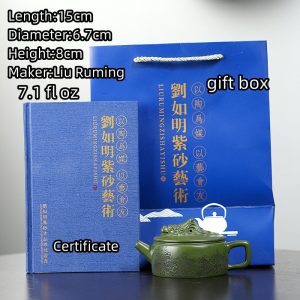 7.1oz Best Dragon Out To Sea Theme Green Yixing Clay Zisha Chinese Teapot With Certificate