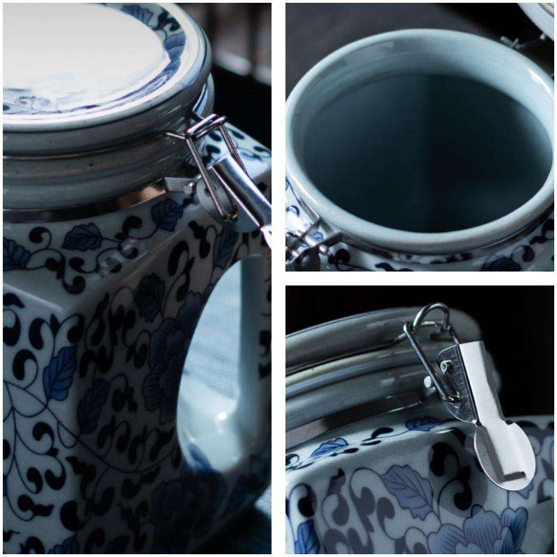 Antique Chinese Blue And White Porcelain Loose Leaf And Tea Bag Caddy Antique Chinese Blue And White Porcelain Loose Leaf And Tea Bag Caddy
