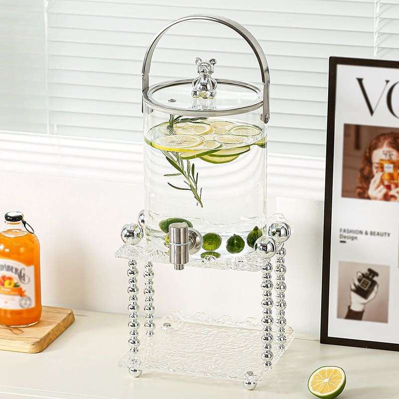 Modern Gallon Glass Sun Tea Jar Set With Stand And Spigot Modern Gallon Glass Sun Tea Jar Set With Stand And Spigot