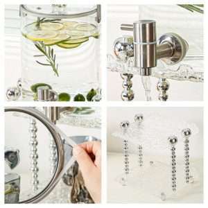 Modern Gallon Glass Sun Tea Jar Set With Stand And Spigot