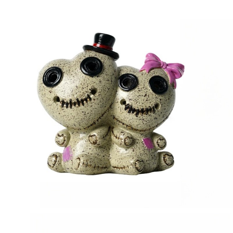 Double Heart-Headed Colorful Voodoo Doll Charcoal and Powder Cone Incense Burner Holder Double Heart-Headed Colorful Voodoo Doll Charcoal and Powder Cone Incense Burner Holder