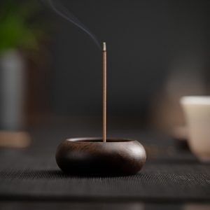 Walnut Wood Stick Incense Burner Holder