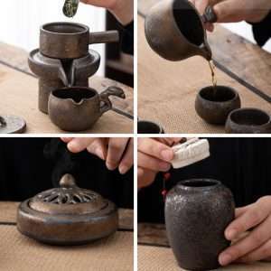 Dragon Theme Handmade Antique Ceramic Automatic Tea Set