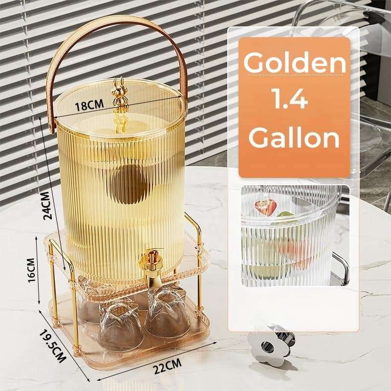 Vertical Lines Gallon Glass Sun Tea Jar Set With Stand And Spigot Vertical Lines Gallon Glass Sun Tea Jar Set With Stand And Spigot