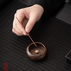 Walnut Wood Stick Incense Burner Holder