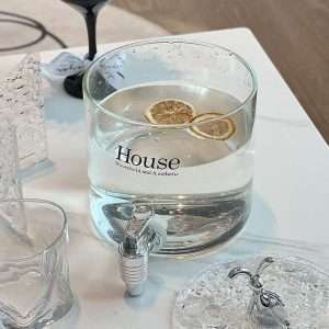 Graceful Gallon Glass Sun Tea Jar Set with Glass Stand and Spigott