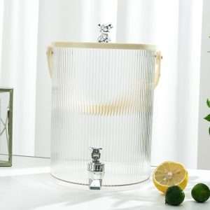 0.9 And 1.3 Gallon Vintage Mason Plastic Sun Tea Jar Set With Spigot And Metal Spout