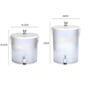 0.9 And 1.3 Gallon Vintage Mason Plastic Sun Tea Jar Set With Spigot And Metal Spout