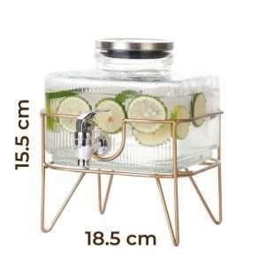 Auto-draconvenient 0.8 Gallon Mason Glass Sun Tea Jar Set with Metal Stand and Spigot