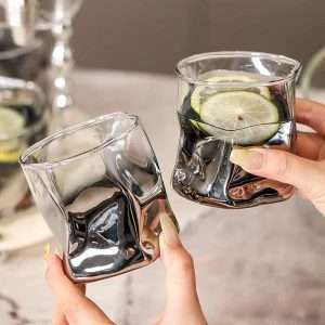 1 Gallon Vintage Gradient Glass Sun Tea Jar Set With Stand And Spigot/spout