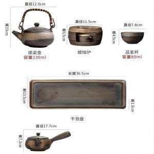 Valuable Hand-made Antique Ceramic Japanese Tea Set