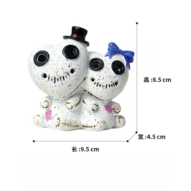 Double Heart-Headed Colorful Voodoo Doll Charcoal and Powder Cone Incense Burner Holder Double Heart-Headed Colorful Voodoo Doll Charcoal and Powder Cone Incense Burner Holder